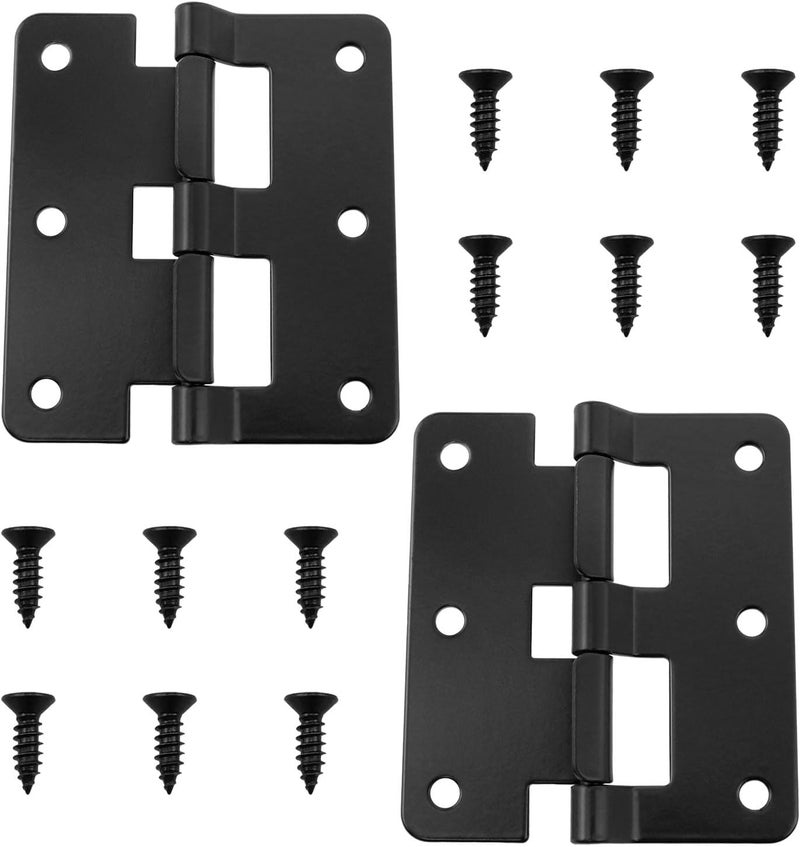 Dsjnf 3.03x 2.64 Inch Black Lift Off Hinge Flag Hinge Flight Case Hardware Detachable Hinges for Flight Cases 2PCS - Image 1